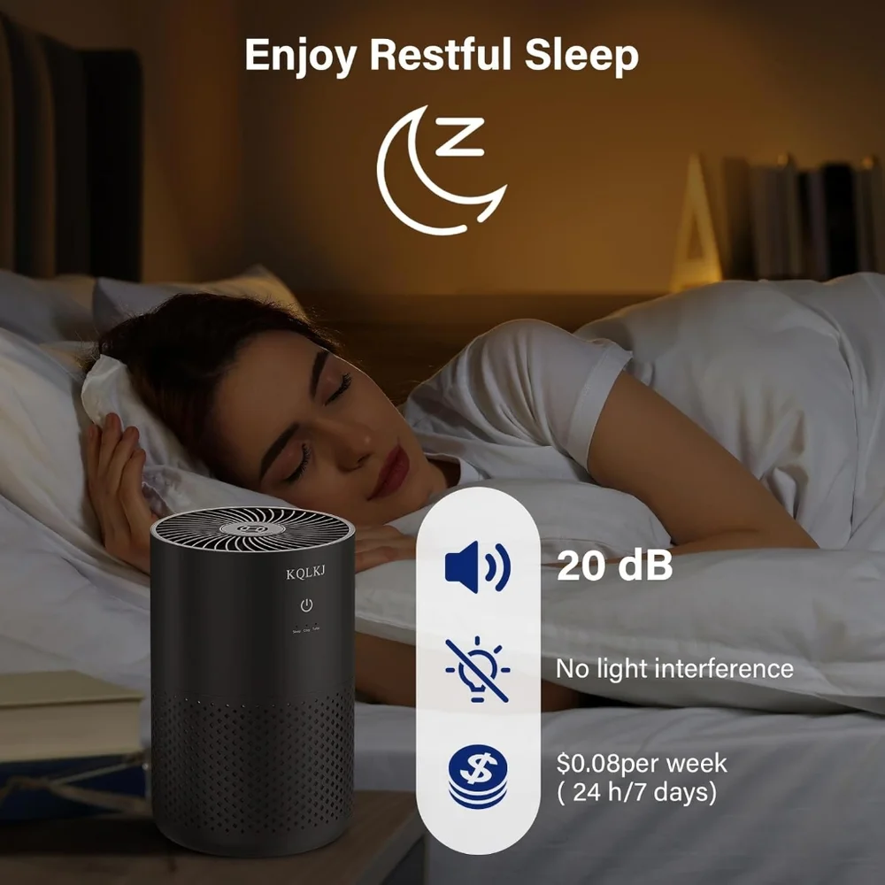 New KQLKJ Air Purifier with Aromatherapy in Black - Picture 4 of 8